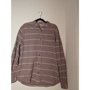 Vans Off The Wall Men's Long Sleeve Striped Button Up Sz L